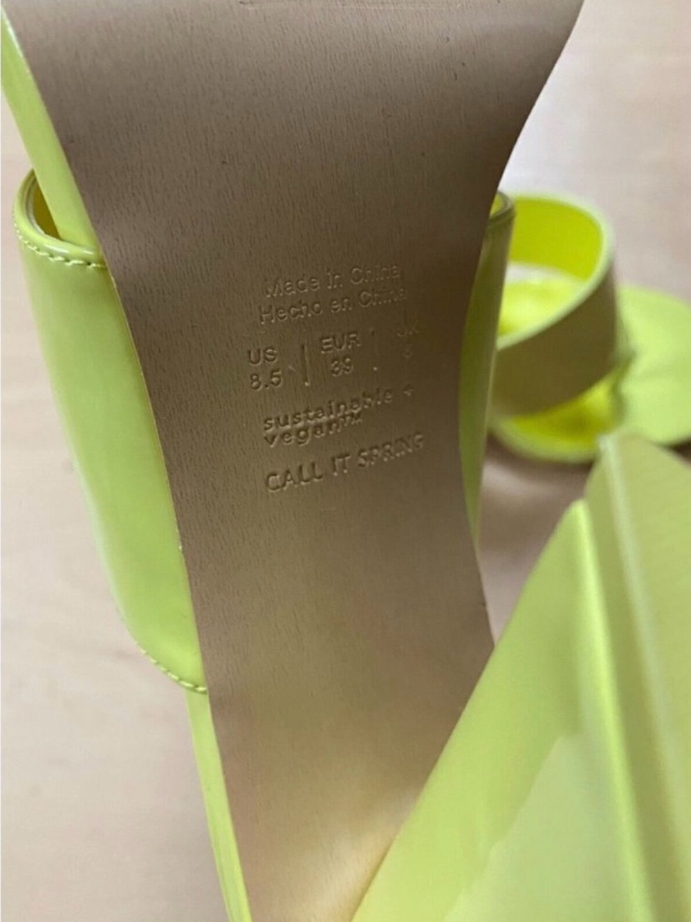 CALL it Spring "Sorayaa" Thong Sandals BNWT heels women NEW yellow - Picture 5 of 7